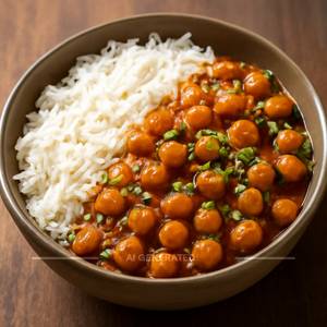 Amritsari chole rice bowl 