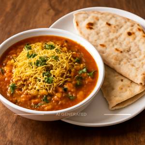 Sev bhaji 4 pc butter roti