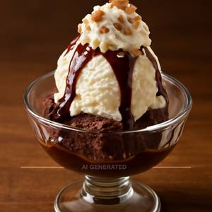 Mexican Brownie Ice Cream Sundae
