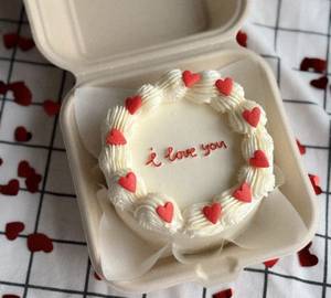 Bento Butterscotch Heart Shape Valentine Cake