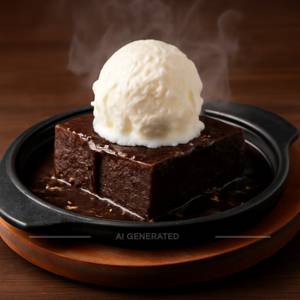 Sizzling Brownie With Ice Cream