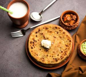 Paneer Paratha + Sweet Lassi