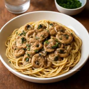 Spaghetti With Mushroom Sauce