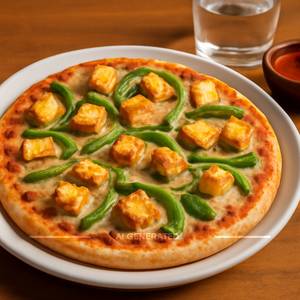 Paneer Capsicum Pizza.