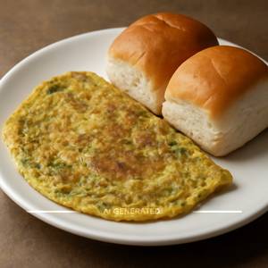 Egg Omelette with 2 Pav