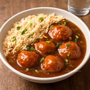 Chicken Manchurian Rice (Gravy)