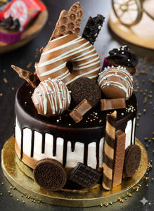 Dark Drip Overload Supreme Cake