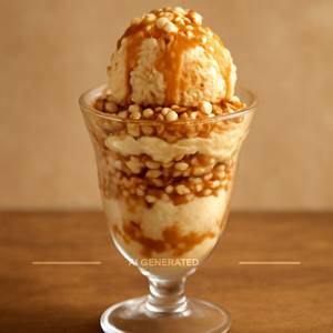 Ice cream scoops  butterscotch