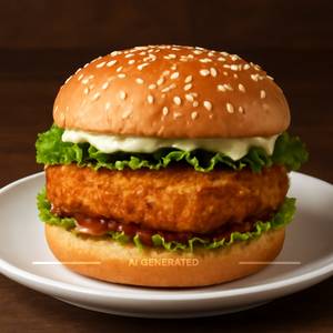 Crunchy paneer burger