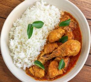 White Rice [750 Ml] With Chicken Curry [250 Ml]