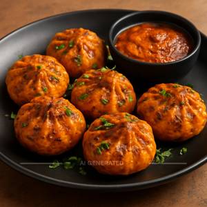 Veg Schezwan Tandoori Momos [6 Pieces]