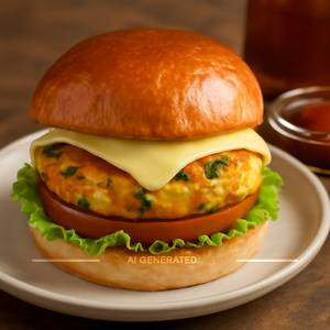 Corn Paneer Cheese Burger