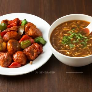 Chicken Chilli+Chicken Hot and Sour Soup                                                                          