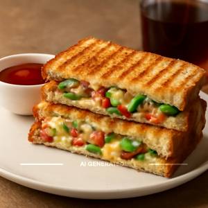 Veggie Cheese Grilled Sandwich
