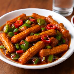 Baby corn chilli