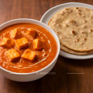 Handi Paneer With Butter Chapati