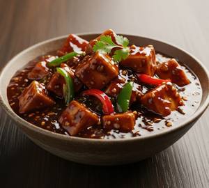 Chilli Paneer Gravy {No Onion Garlic}