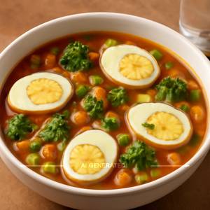 Veg egg curry