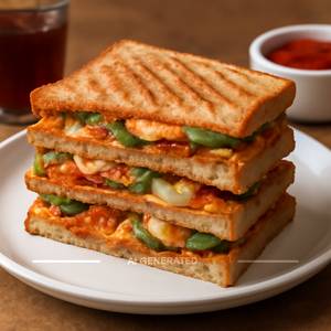 Cheese Veggie Ak-47 Spicy Griled Sandwich [ 7 inches]