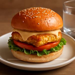 Paneer cheese burger