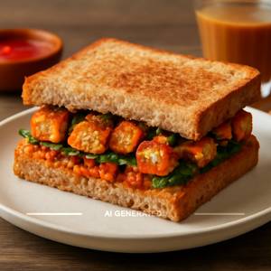 Spicy Cottage Cheese Sandwich