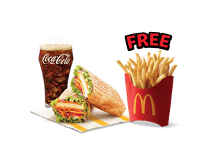 Big Spicy Paneer Wrap + Coke Combo (M), Get Free Fries (M)
