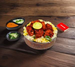 Hyderabadi chicken kebab biryani