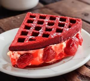 Berry Red Velvet Club Waffle