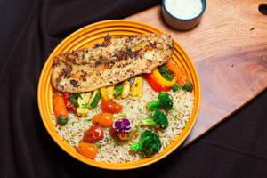 Grilled Fish Rice Bowl