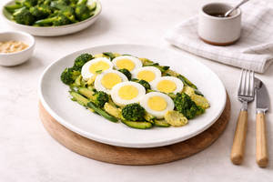 Boiled Eggs With Grilled Vegetables