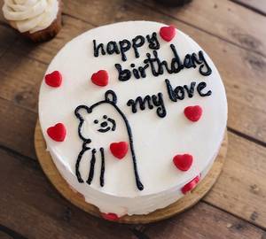My Love Birthday Vanilla Cartoon Cake
