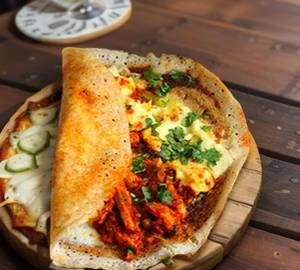 Double Egg Single Dosa With Chicken Curry [250 Ml]
