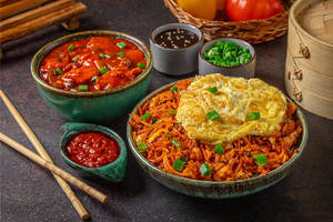 Chicken Triple Rice  [ With Gravy ]