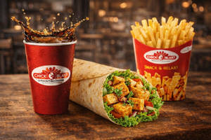 B. Veg Paneer Wrap + Fries + Soft Drink