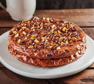 Almond Brownie Waffle Cake