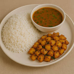 Rasam Rice + Potato Roast (south)