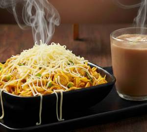 Egg Cheese Maggi With Chai
