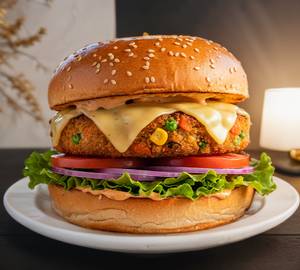 Veg cheesy burger