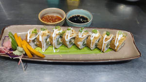 Golden Aspragus Tempura Roll