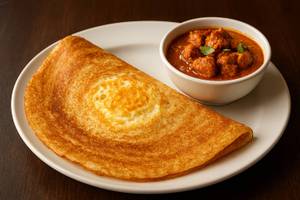 2 Egg Dosa With Chicken Curry 250Ml