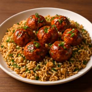 Egg Manchurian Fried Rice