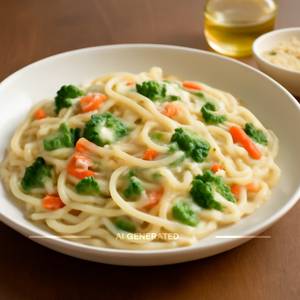 Veg Spaghetti Alfredo Pasta