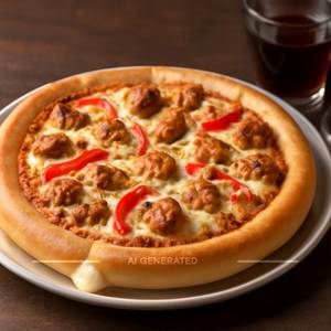 Cheese Burst Chicken Pizza