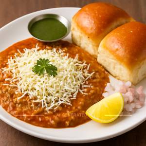 Jain Cheese Pav Bhaji