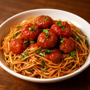 Chicken manchurian noodles