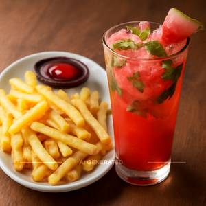 French Fries + Watermelon Mojoto