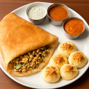 Kaju Paneer Dosa and Chitti Chitti Nethi Idli                                                                          