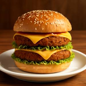 VEG DOUBLE CHEESE BURGER