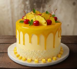 Mini Pineapple Fruit Eggless Cakes 250gm