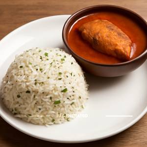 White Rice With Ragandi Fish Curry